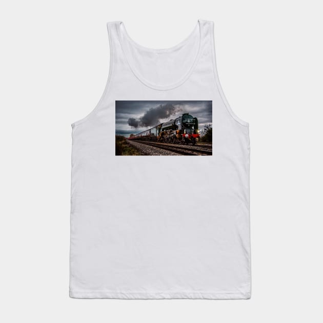 Tornado Steam Locomotive at speed Tank Top by davehudspeth